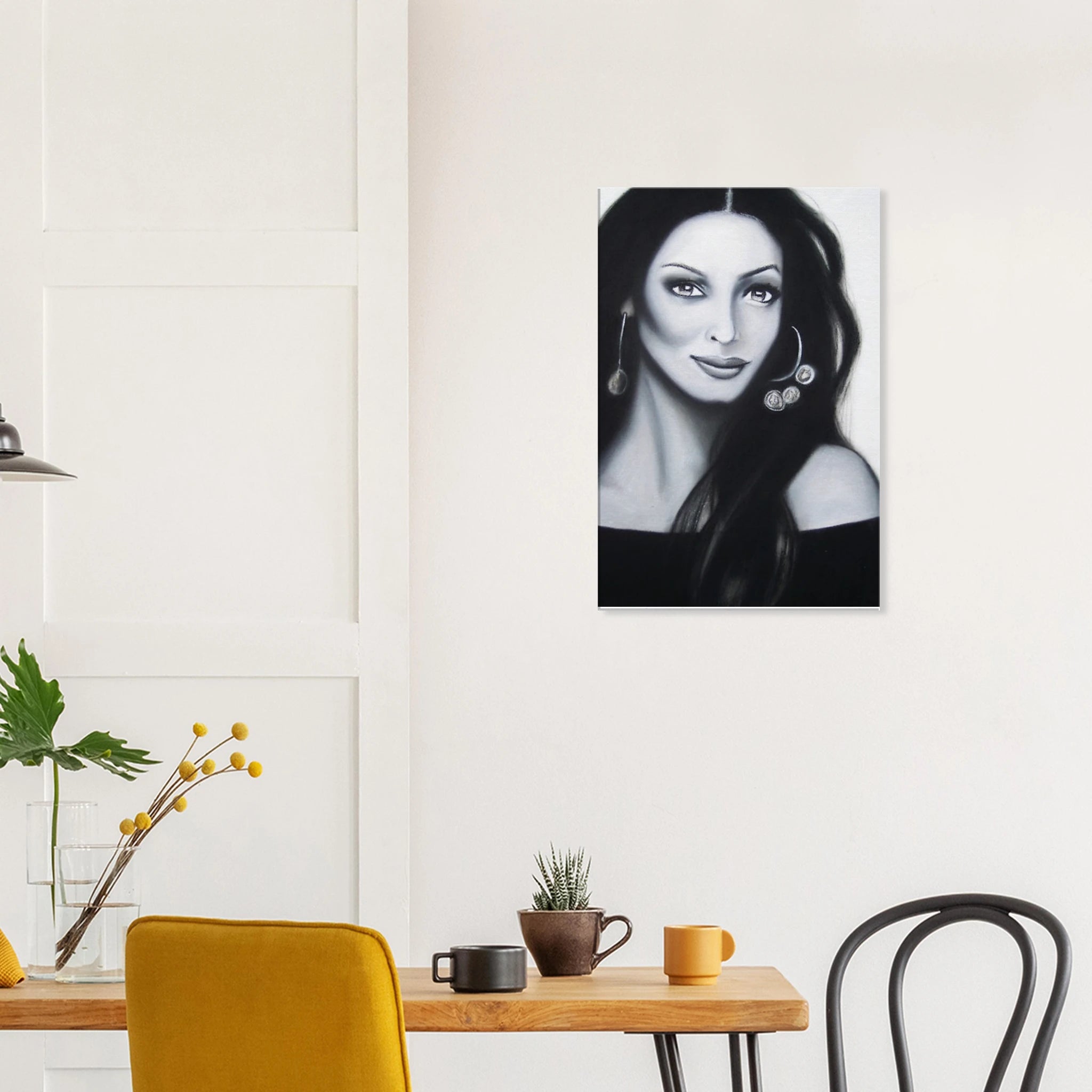 Beautiful Charcoal Portrait - Cheya - Canvas Print