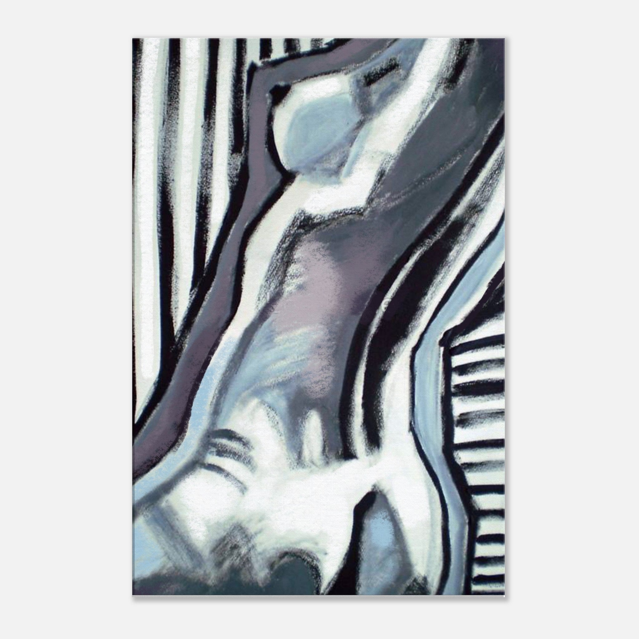 Monochromatic Abstract Nude - In the Lineup - Canvas Print