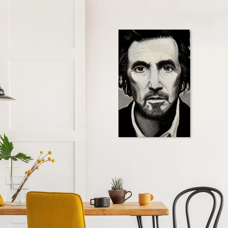 Charcoal Portrait - Al Pacino - Canvas Print