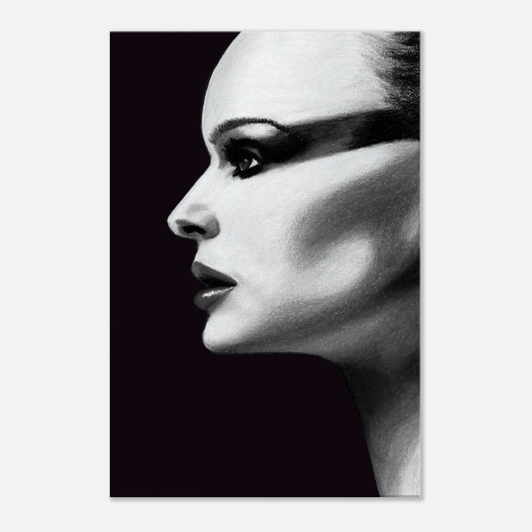 Contemporary Greyscale Portrait - Anna - Canvas Print