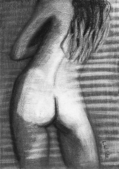 Charcoal Drawing Nude - Back in Black