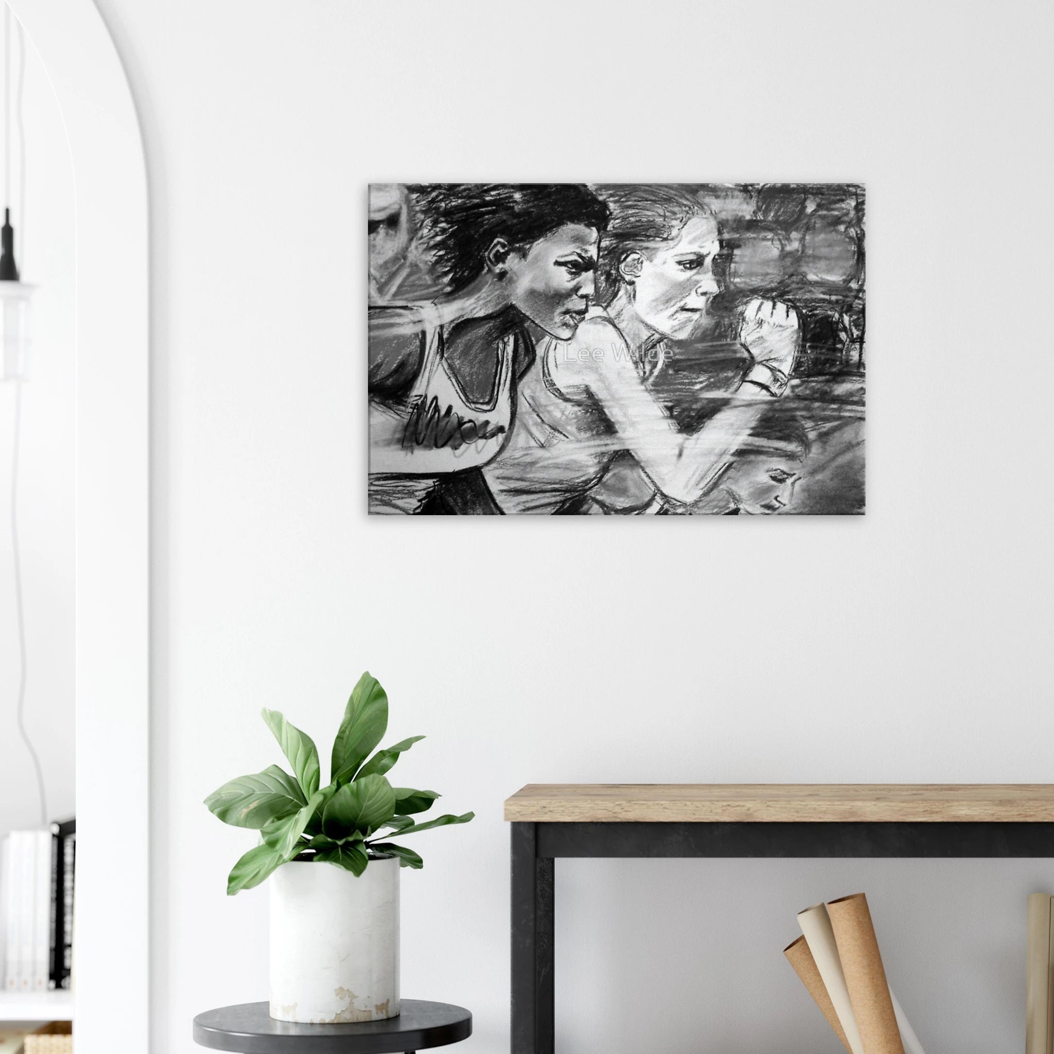 Run - Social Realism Canvas Print