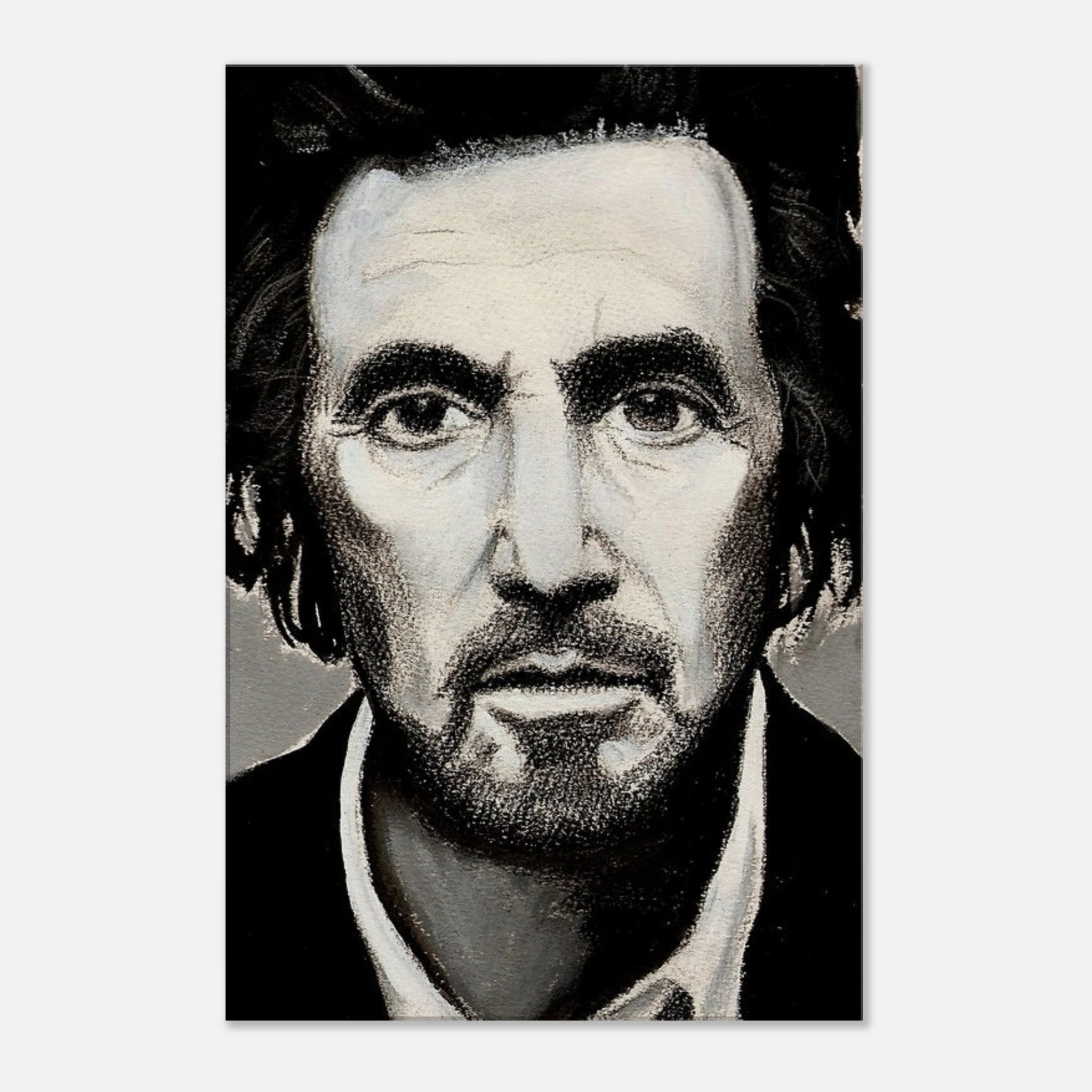 Charcoal Portrait - Al Pacino - Canvas Print