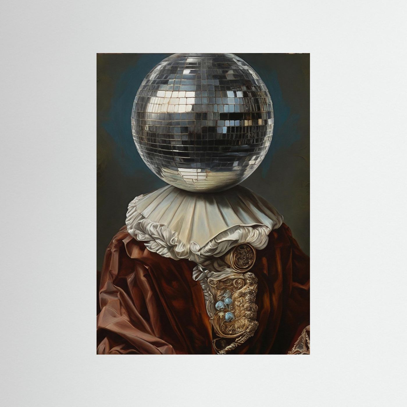 Antique Disco Ball, A Man with Disco head by The Art Concept