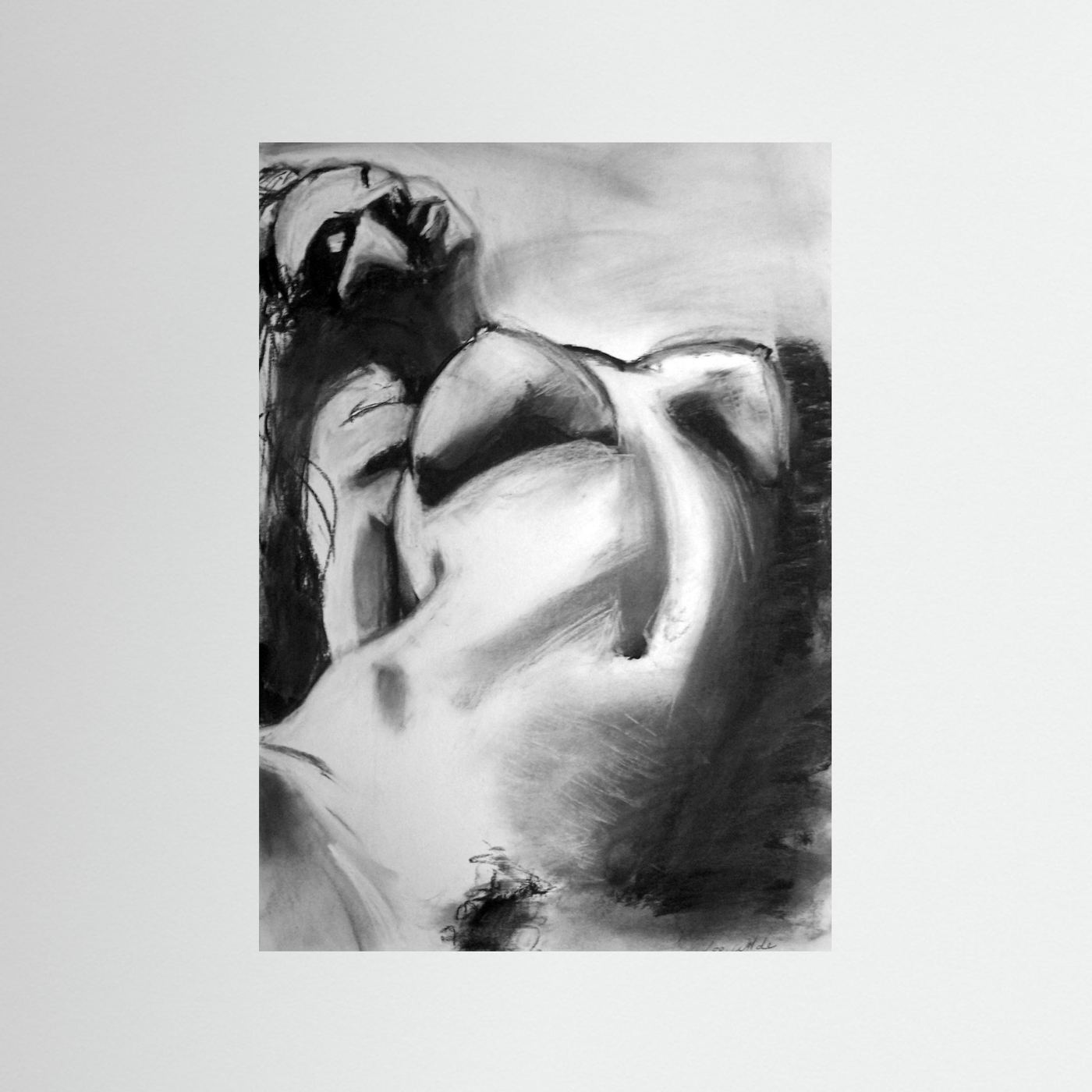 Expressive Charcoal Nude - Just Be Good To Me - Giclee Print